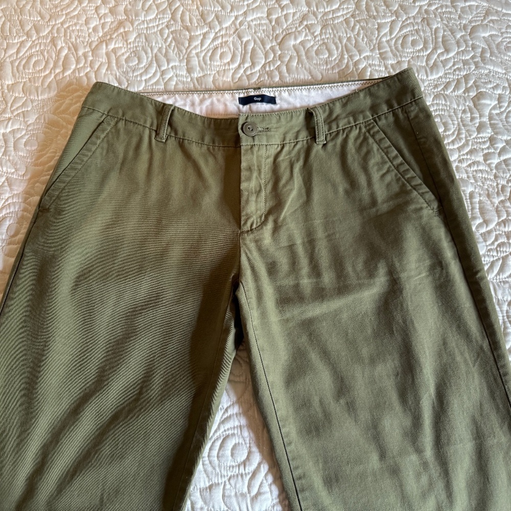 Gap Pants Size 8 Long Army Green